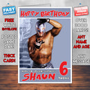 Personalised Rey Mysterio 3 WWE Inspired Style Birthday Card (SA)