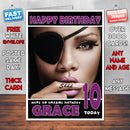Personalised Rihanna 1 Celebrity Inspired Style Birthday Card (SA)