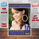 Personalised Rihanna 2 Celebrity Inspired Style Birthday Card (SA)