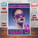 Personalised Rihanna 3 Celebrity Inspired Style Birthday Card (SA)