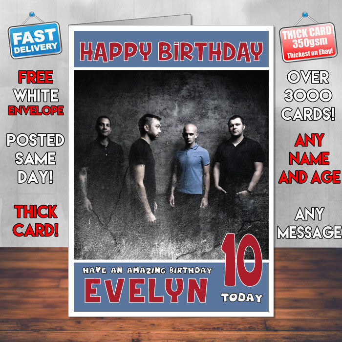 Personalised Rise Against 1 Inspired Theme Music Birthday Card