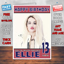 Personalised Rita Ora 2 Celebrity Inspired Style Birthday Card (SA)