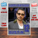 Personalised Robert Downey INSPIRED THEME Celebrity Birthday Card (SA)