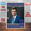 Personalised Robert Pattinson 2 INSPIRED THEME Celebrity Birthday Card (SA)