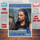 Personalised Roman Reigns 1 WWE Inspired Style Birthday Card (SA)