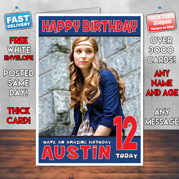 Personalised Rooney Mara Inspired Theme Celebrity Birthday Card