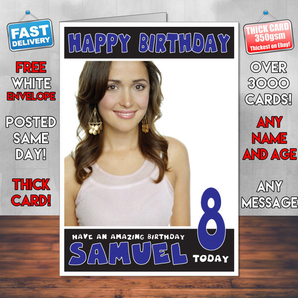 Personalised Rose Byrne 1 Inspired Theme Celebrity Birthday Card