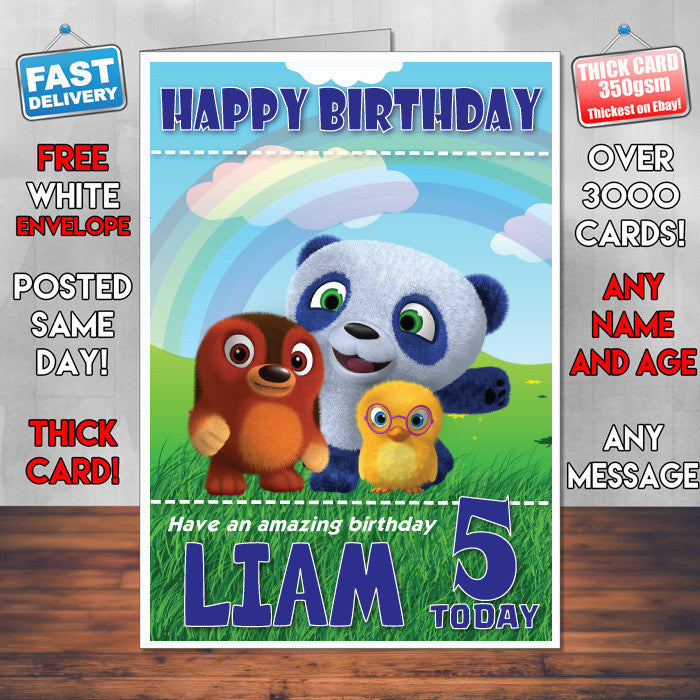 Personalised Ruff Ruff Tweet And Dave 1 Style Theme Personalised Kidshows Birthday Card (SA)