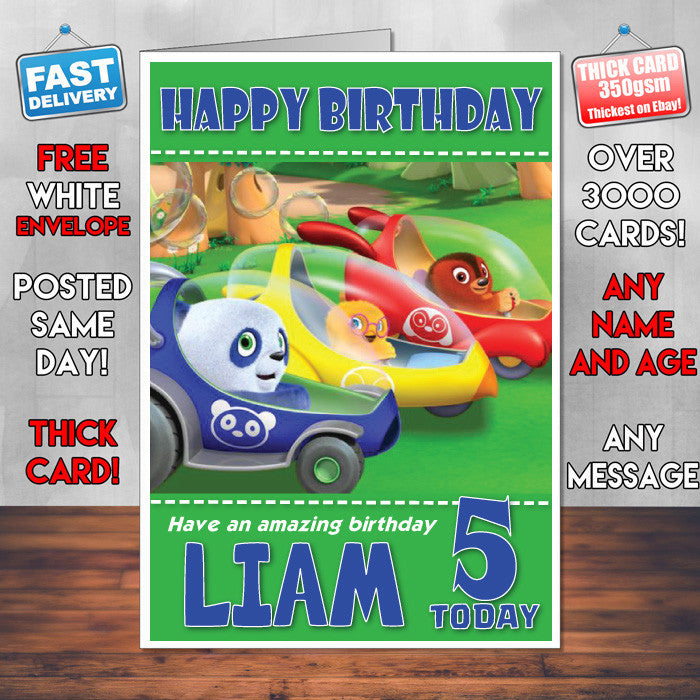Personalised Ruff Ruff Tweet And Dave 8 Style Theme Personalised Kidshows Birthday Card (SA)