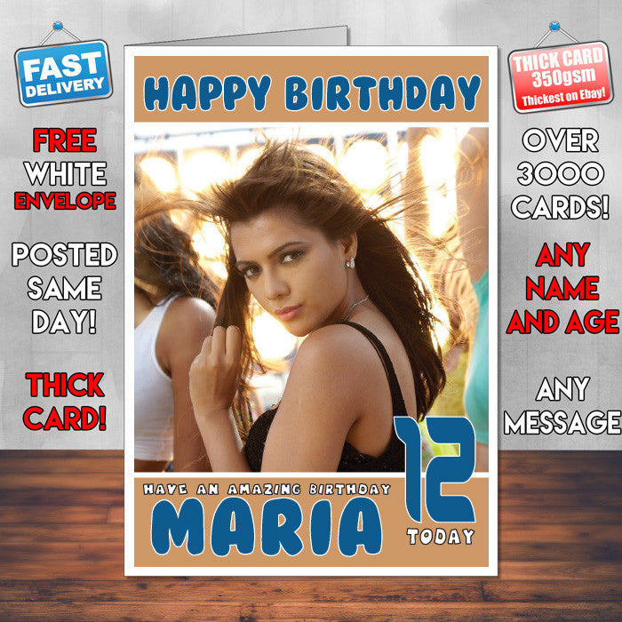 Personalised Ruhi Singh Bollywood Inspired Style Birthday Card (SA)