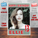 Personalised Russian Red 1 Celebrity Inspired Style Birthday Card (SA)