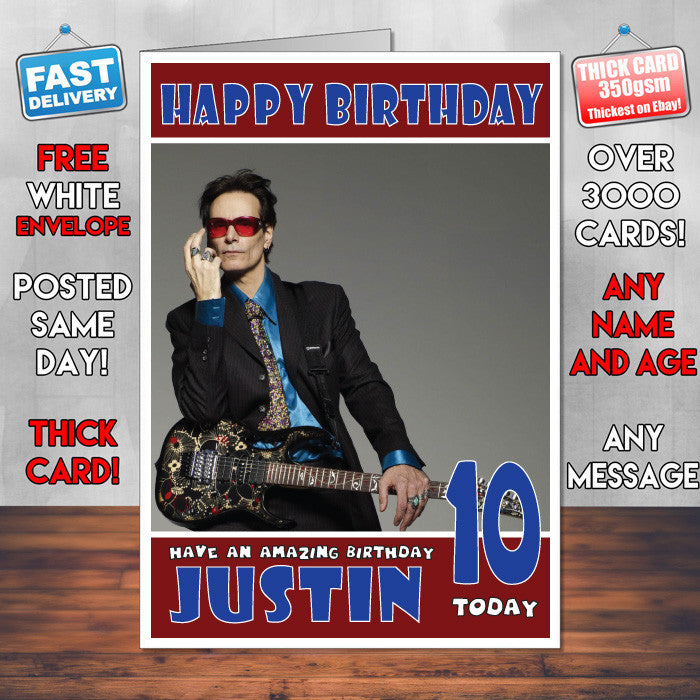 Personalised STEVE VAI 1 Celebrity Inspired Style Birthday Card (SA)