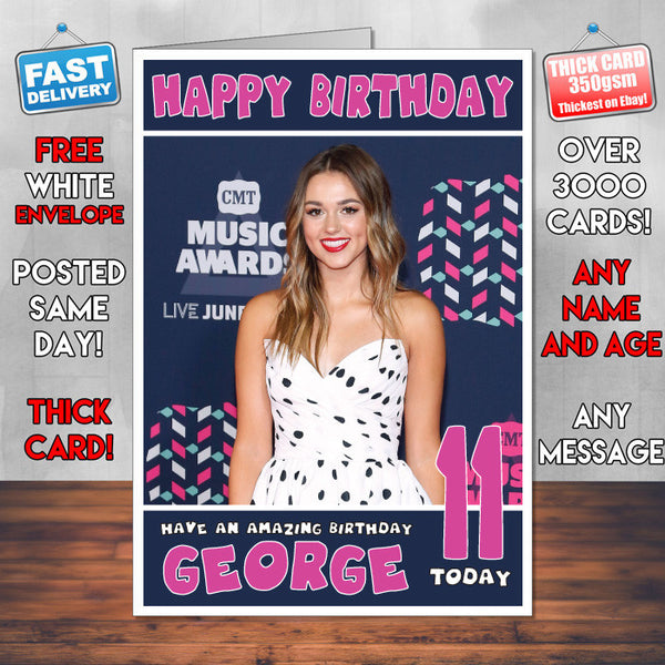Personalised Sadie Robertson 3 Inspired Theme Celebrity Birthday Card