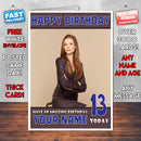 Personalised Saffron Burrows 1 INSPIRED THEME Celebrity Birthday Card (SA)