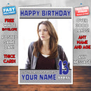 Personalised Saffron Burrows 2 INSPIRED THEME Celebrity Birthday Card (SA)