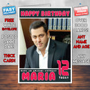 Personalised Salman Khan 1 Bollywood Inspired Style Birthday Card (SA)