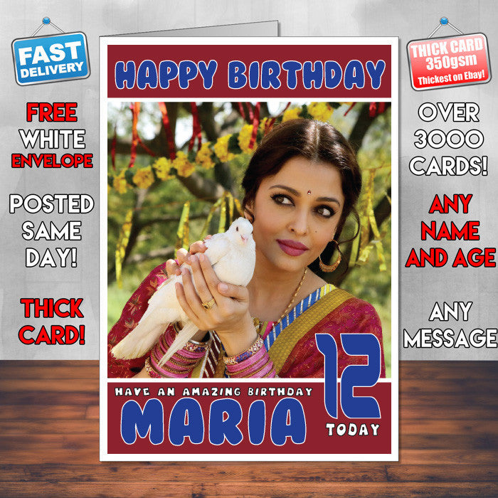 Personalised Sarbjit 2 Bollywood Inspired Style Birthday Card (SA)