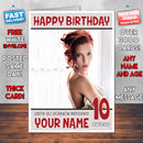 Personalised Scarlett Johansson 13 INSPIRED THEME Celebrity Birthday Card (SA)