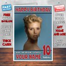 Personalised Scarlett Johansson 14 Celebrity Inspired Style Birthday Card (SA)