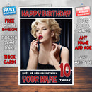Personalised Scarlett Johansson 9 Celebrity Inspired Style Birthday Card (SA)