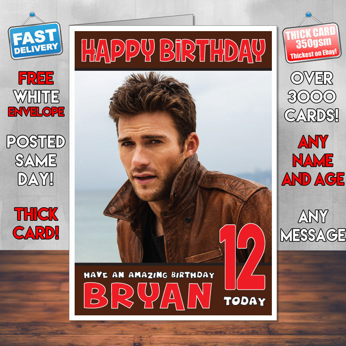 Personalised Scott Eastwood Celebrity Inspired Style Birthday Card (SA)