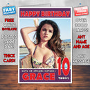 Personalised Selena Gomez 3 Celebrity Inspired Style Birthday Card (SA)
