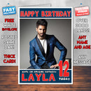 Personalised Shahid Kapoor 1 Bollywood Inspired Style Birthday Card (SA)