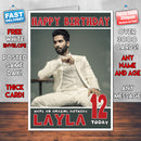Personalised Shahid Kapoor 2 Bollywood Inspired Style Birthday Card (SA)