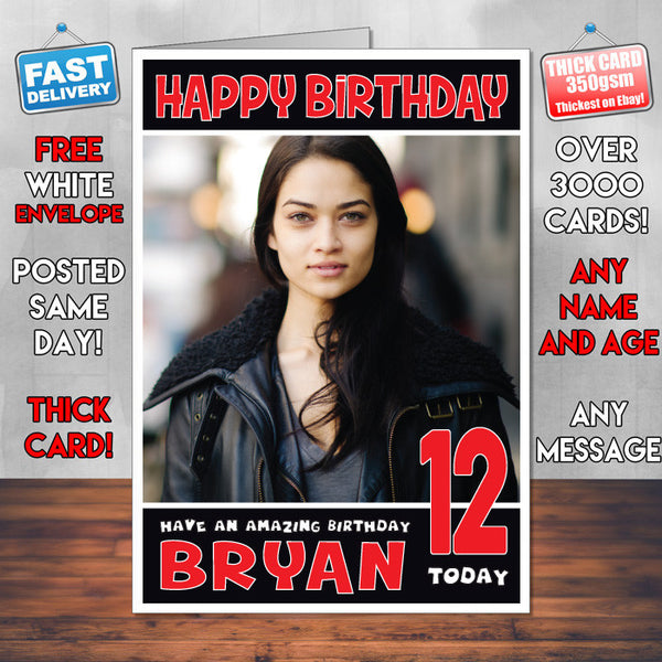 Personalised Shanina Shaik Celebrity Birthday Card