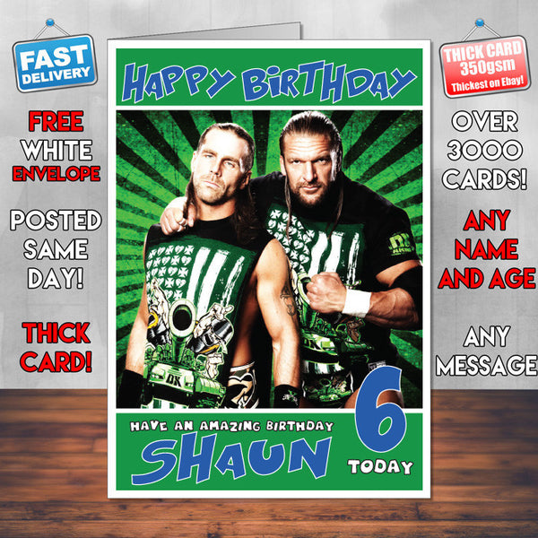 Personalised Shawn Michaels 2 WWE Inspired Style Birthday Card (SA)