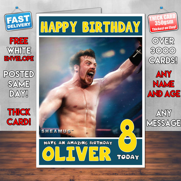 Personalised Sheamus WWE Inspired Style Birthday Card (SA)