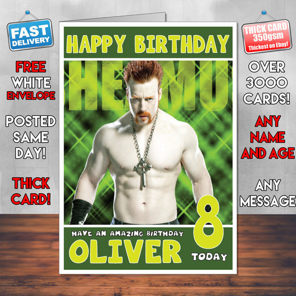 Personalised Sheamus Celtic 2 WWE Inspired Style Birthday Card (SA)