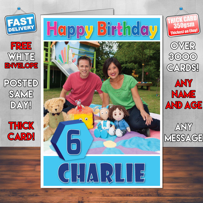 Personalised Show Me Show Me 3 Style Theme Personalised Kidshows Birthday Card (SA)