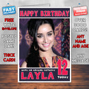 Personalised Shraddha Kapoor 2 Bollywood Inspired Style Birthday Card (SA)