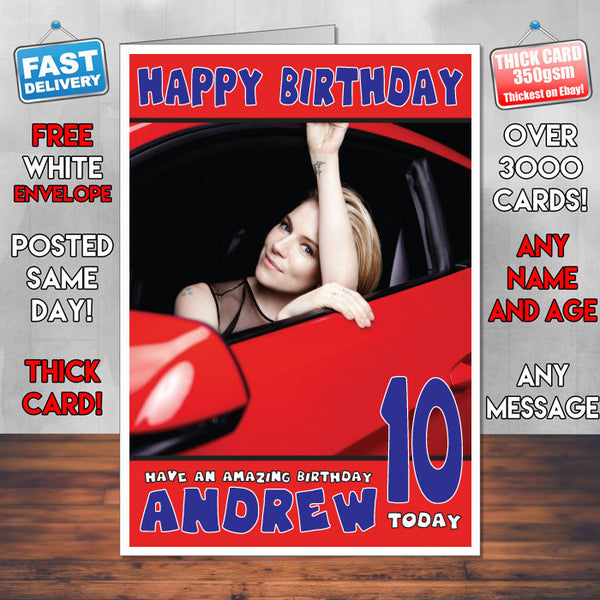 Personalised Sienna Miller 2 Celebrity Birthday Card