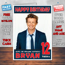 Personalised Simon Baker Celebrity Inspired Style Birthday Card (SA)