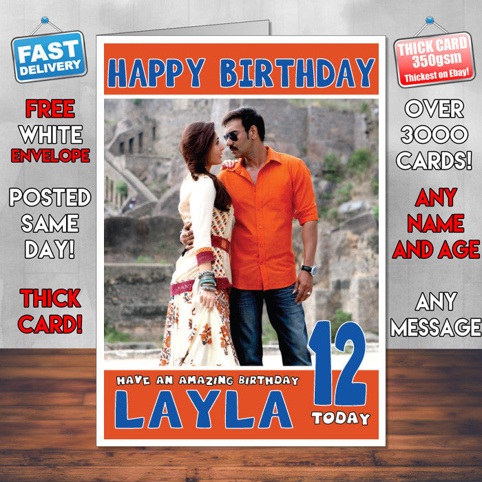 Personalised Singham Returns 1 Bollywood Inspired Style Birthday Card