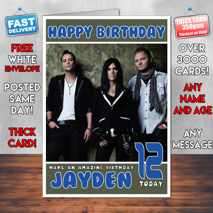 Personalised Skillet 2 INSPIRED THEME Music Birthday Card (SA)