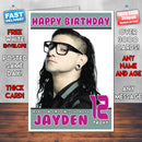 Personalised Skrillex 1 INSPIRED THEME Music Birthday Card (SA)