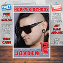 Personalised Skrillex 2 INSPIRED THEME Music Birthday Card (SA)