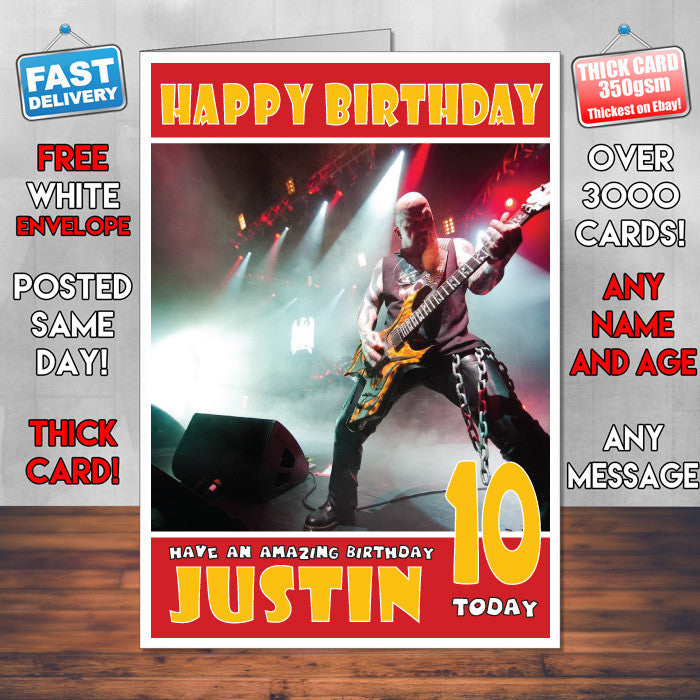 Personalised Slayer Groups Celebrity Inspired Style Birthday Card (SA)