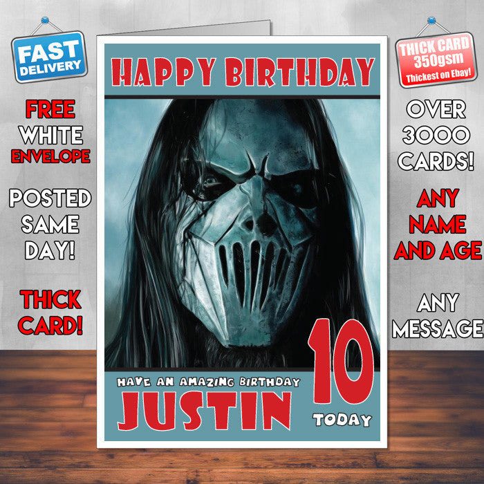 Personalised Slipknot 1 Celebrity Inspired Style Birthday Card (SA)
