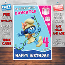 Personalised Smurfs 3D 2 Birthday Card (SA)