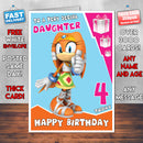 Personalised Sonic The Hedgehog 2 Birthday Card (SA)