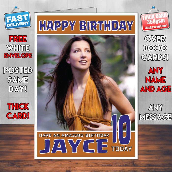 Personalised Sonja Alden Celebrity Birthday Card (SA