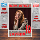 Personalised Sophie Turner 1 Celebrity Inspired Style Birthday Card (SA)