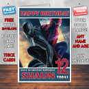 Personalised Spiderman 2 INSPIRED THEME Movie Birthday Card (SA)