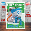Personalised Spot Bots 3 Style Theme Personalised Kidshows Birthday Card (SA)