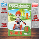 Personalised Spot Bots 5 Style Theme Personalised Kidshows Birthday Card (SA)