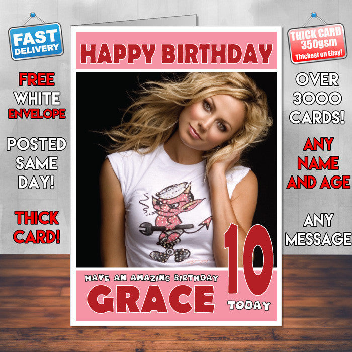 Personalised Stacy Keibler Celebrity Inspired Style Birthday Card (SA)